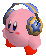 Kirby with headphones
