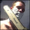 Real men shave with chainsaws